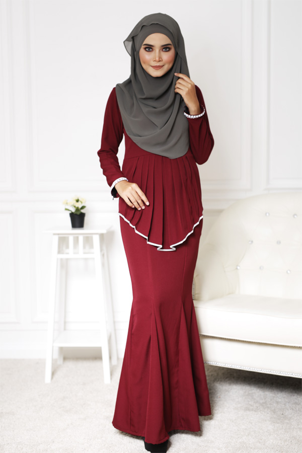 SW4123 Jubah Dress Maroon