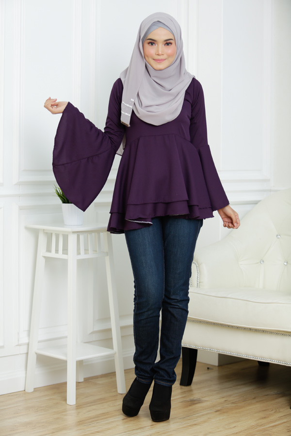 SW4129 Breastfeeding Blouse Purple