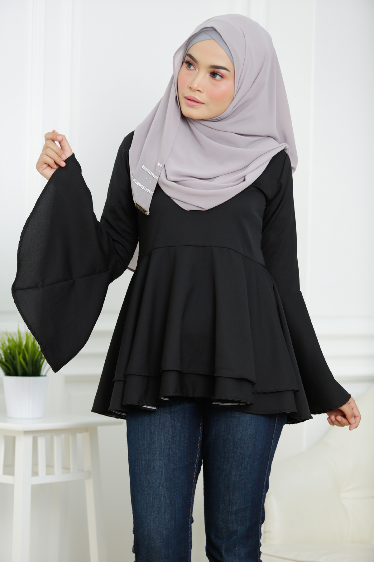 SW4133 Breastfeeding Blouse Black