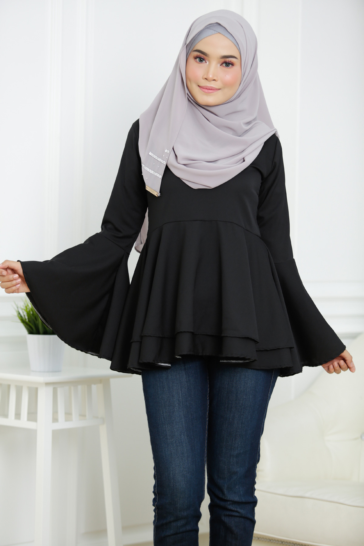 SW4133 Breastfeeding Blouse Black