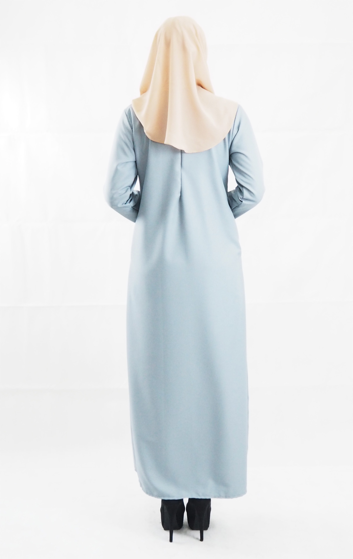 SW4143 Plus Size Breastfeeding Jubah Grey