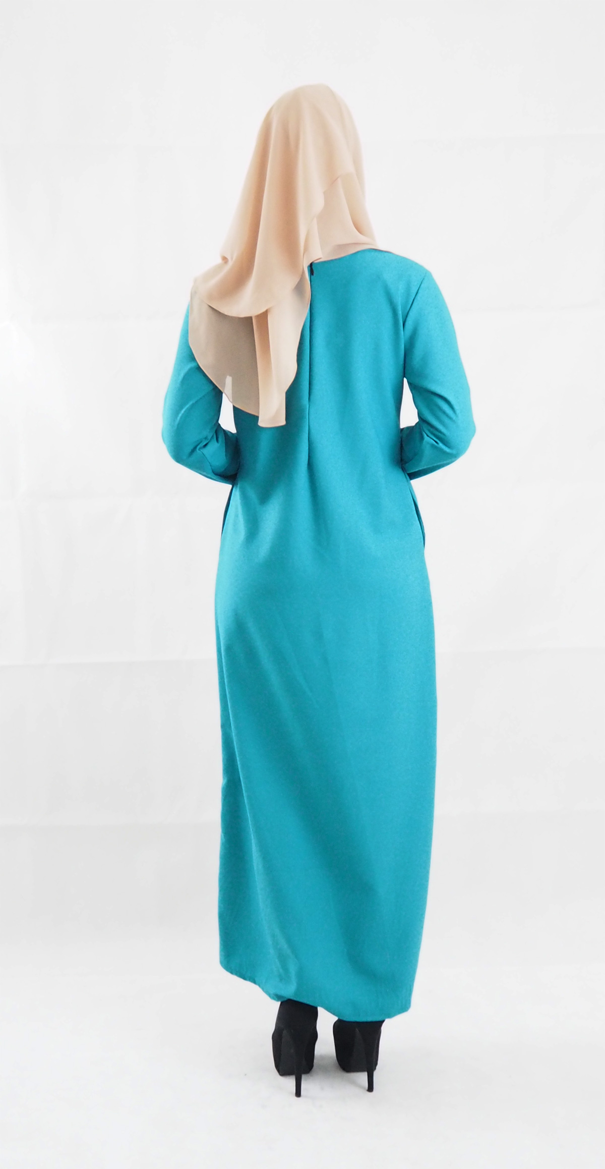 SW4147 Plus Size Breastfeeding Jubah Blue