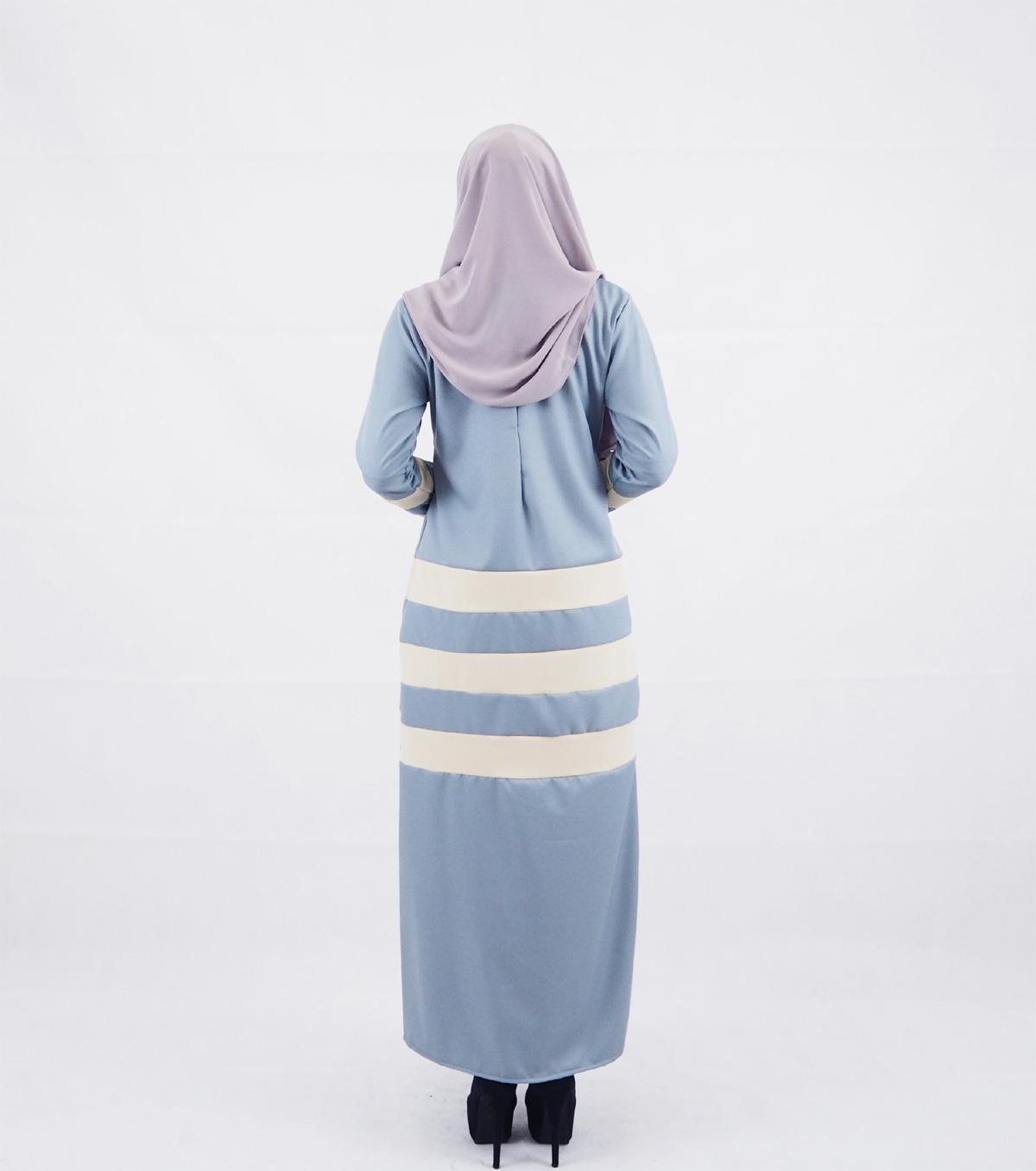 SW4152 Plus Size Breastfeeding Jubah Grey