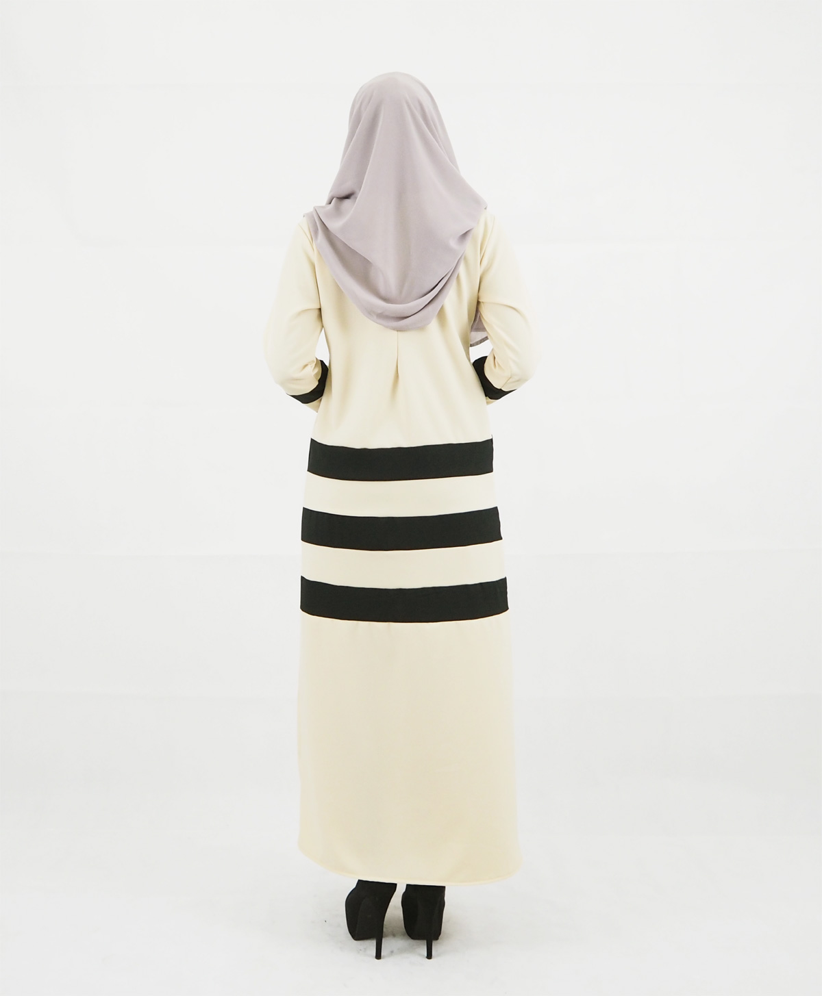 SW4153 Plus Size Breastfeeding Jubah Cream