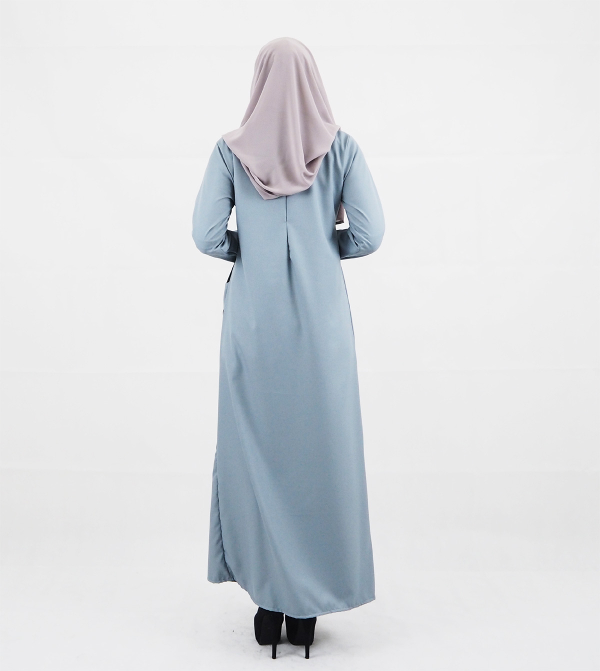 SW4159 Breastfeeding Jubah Dress Grey
