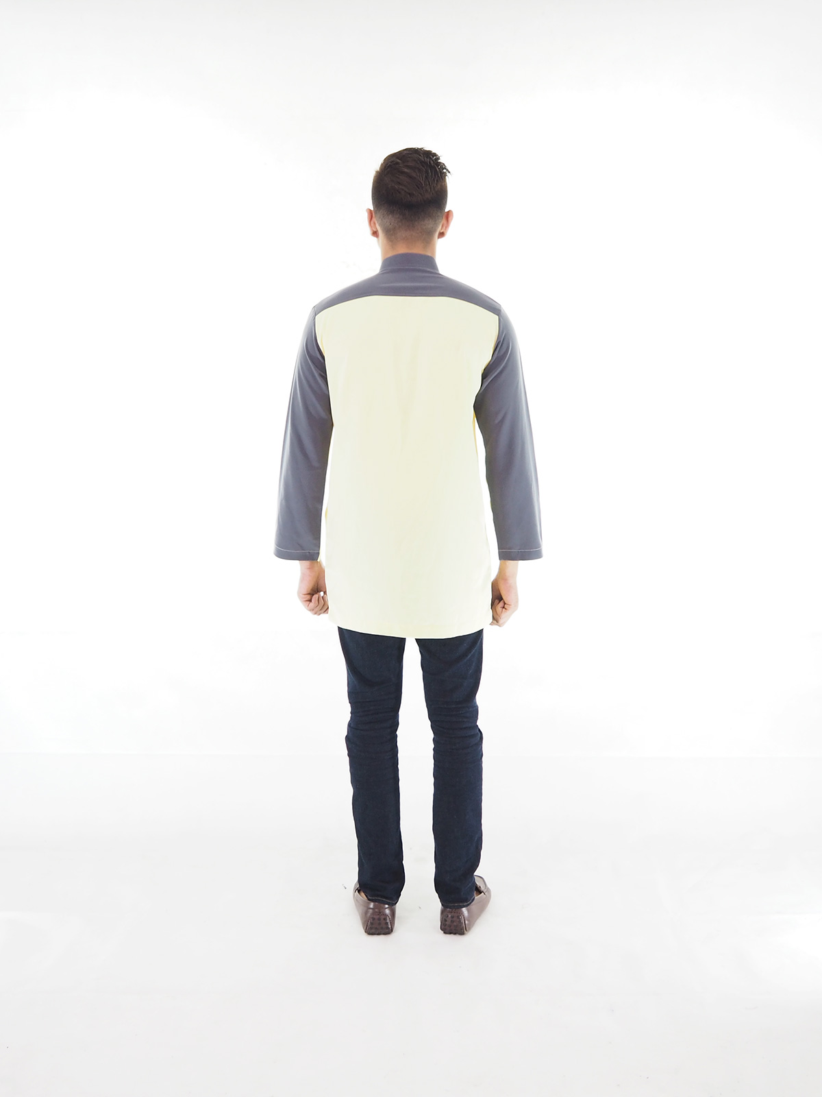 SW4164 Fashion Men Blouse Kurta Yellow