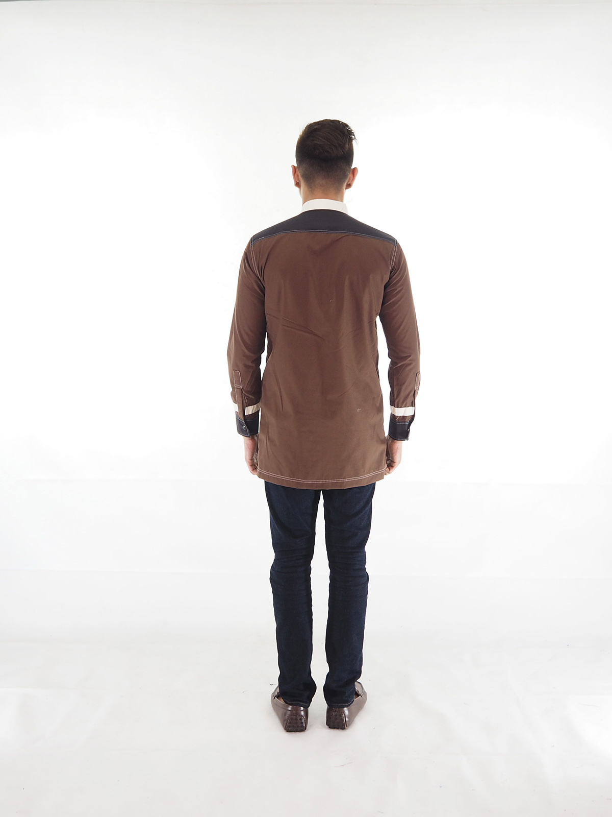 SW4165 Blouse Kurta Men Brown