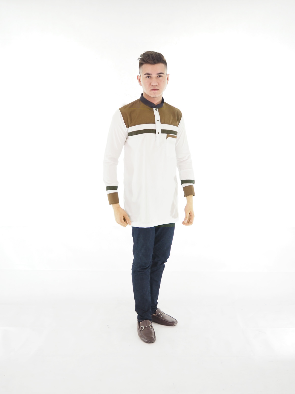 SW4165 Blouse Kurta Men Cream