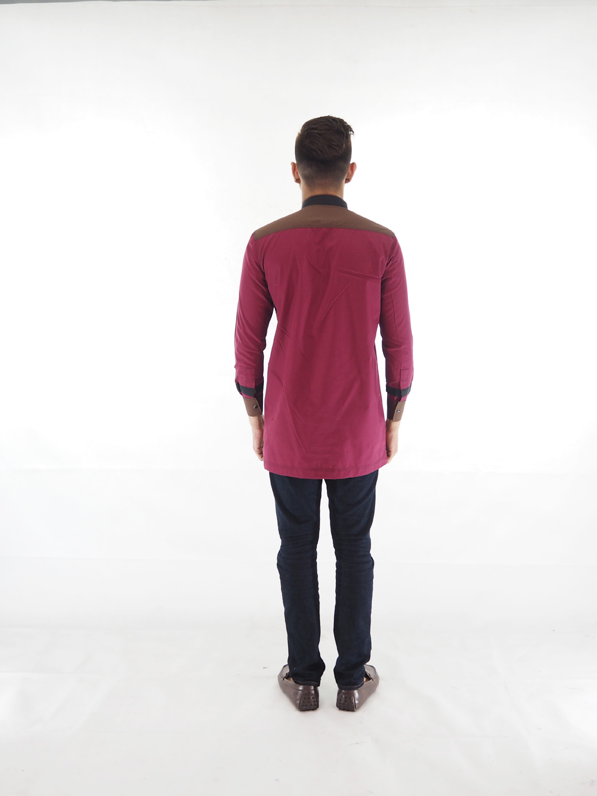 SW4164 Fashion Men Blouse Kurta Maroon