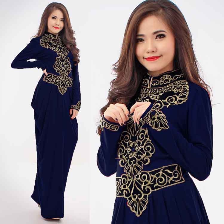 JW5002 Quality Jubah Dress Dark Blue