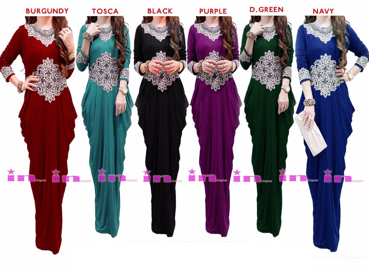 JW5003 Quality Jubah Dress Dark Blue
