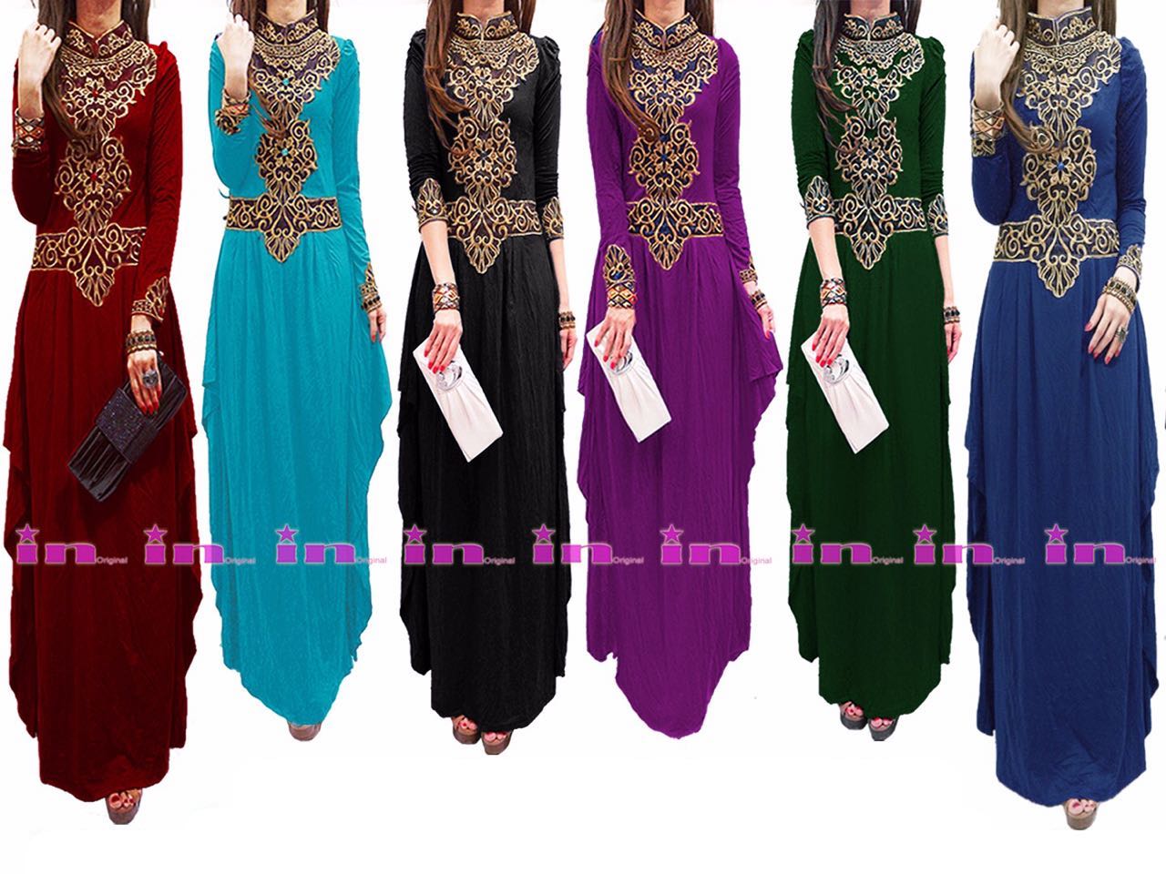 JW5006 Korea Jubah Dress Black