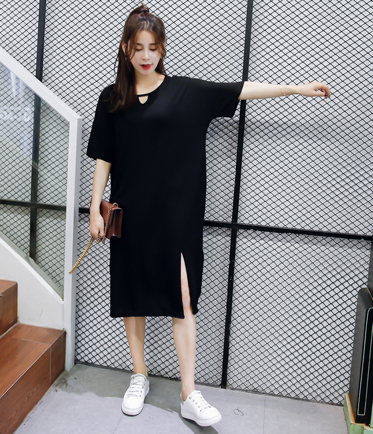 WD7593 Stylish Casual Dress Black