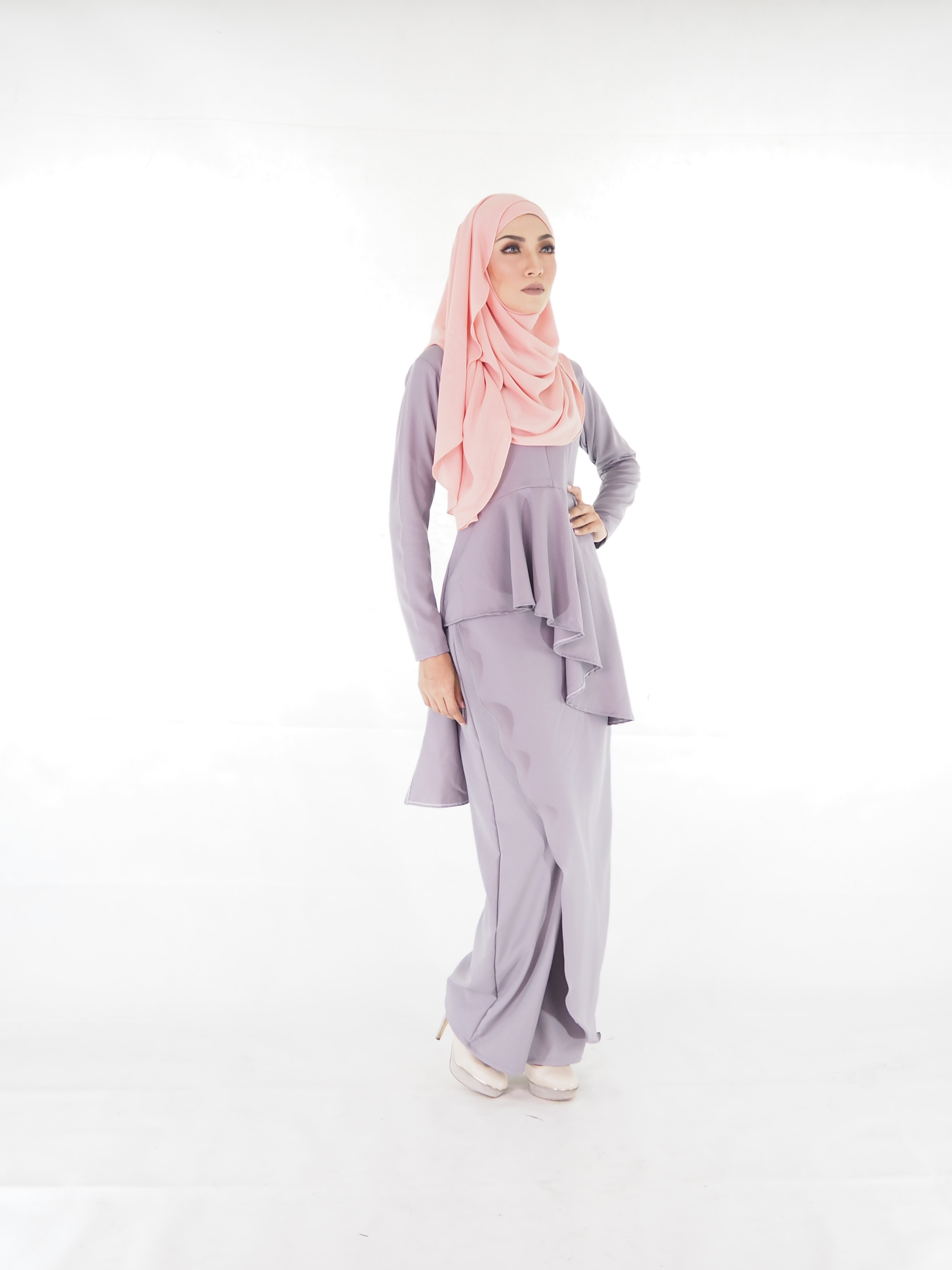 SW4027 Set Blouse+Pants Palazzo Grey
