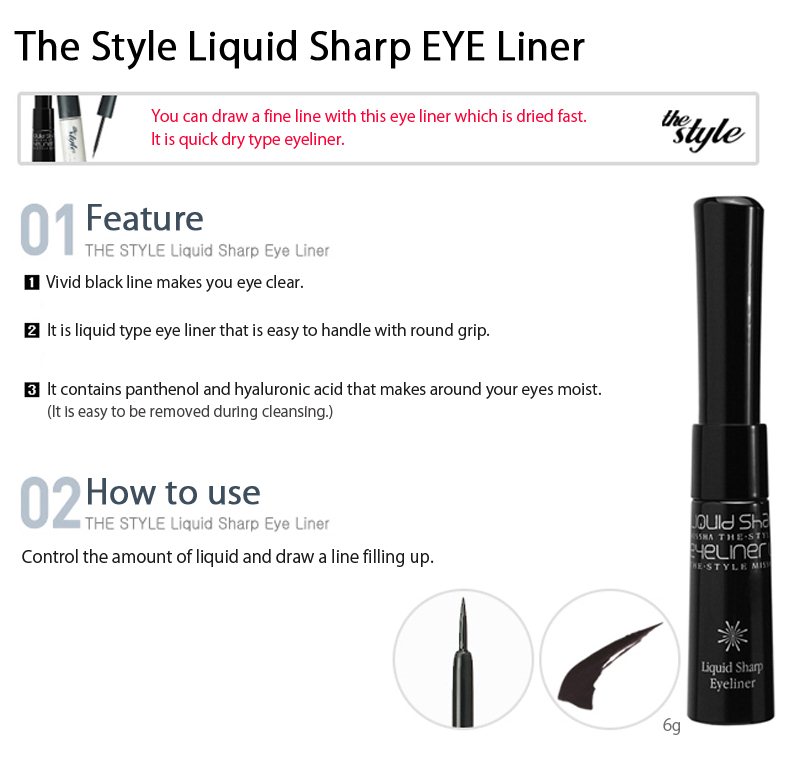CW5103 Missha The Style Liquid Sharp Eyeliner