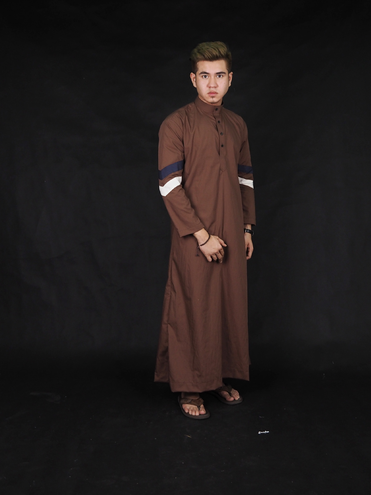 SW4243 Cotton Jubah (PLUS SIZE MEN) Brown