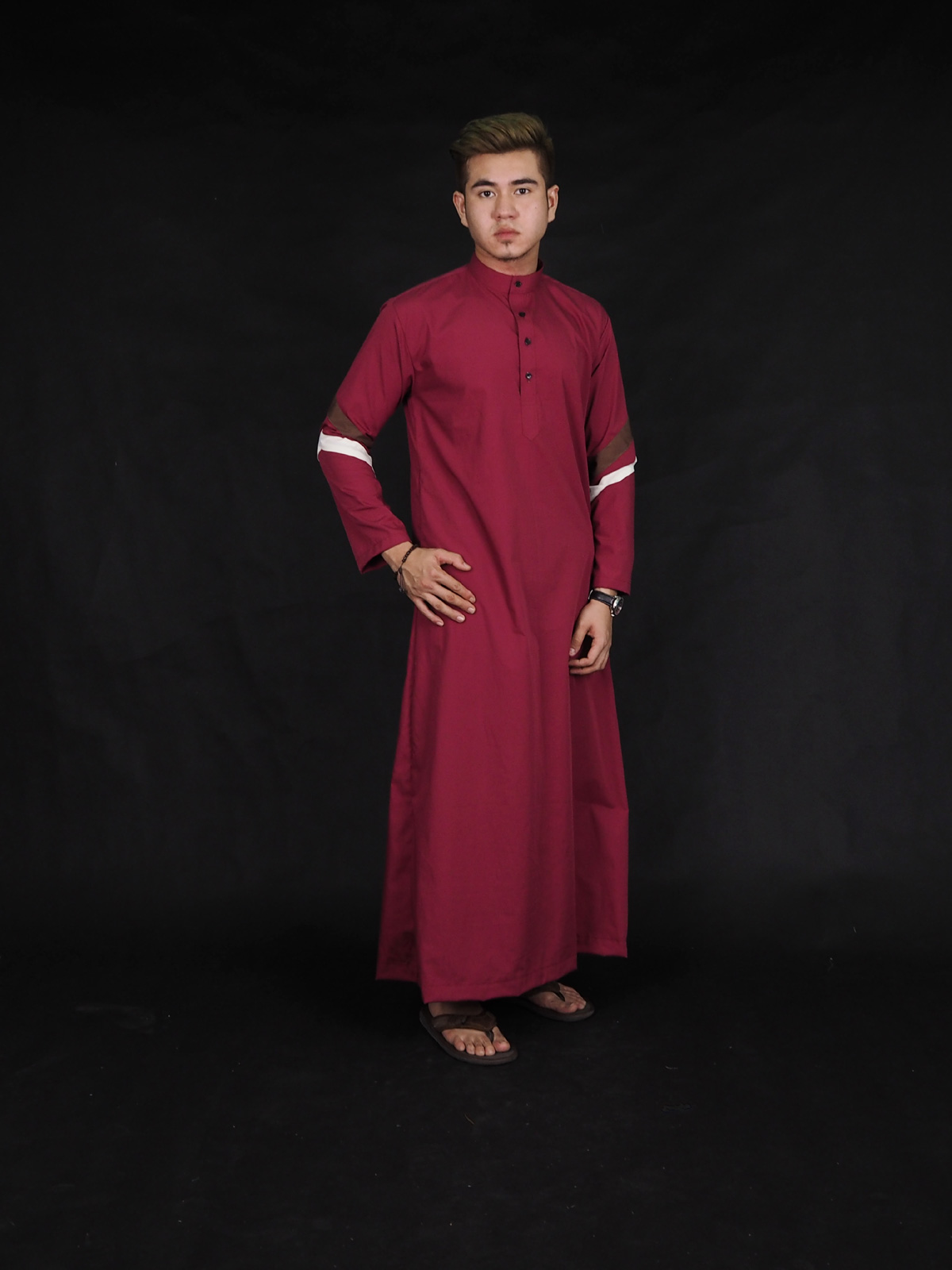 SW4243 Cotton Jubah (PLUS SIZE MEN) Maroon