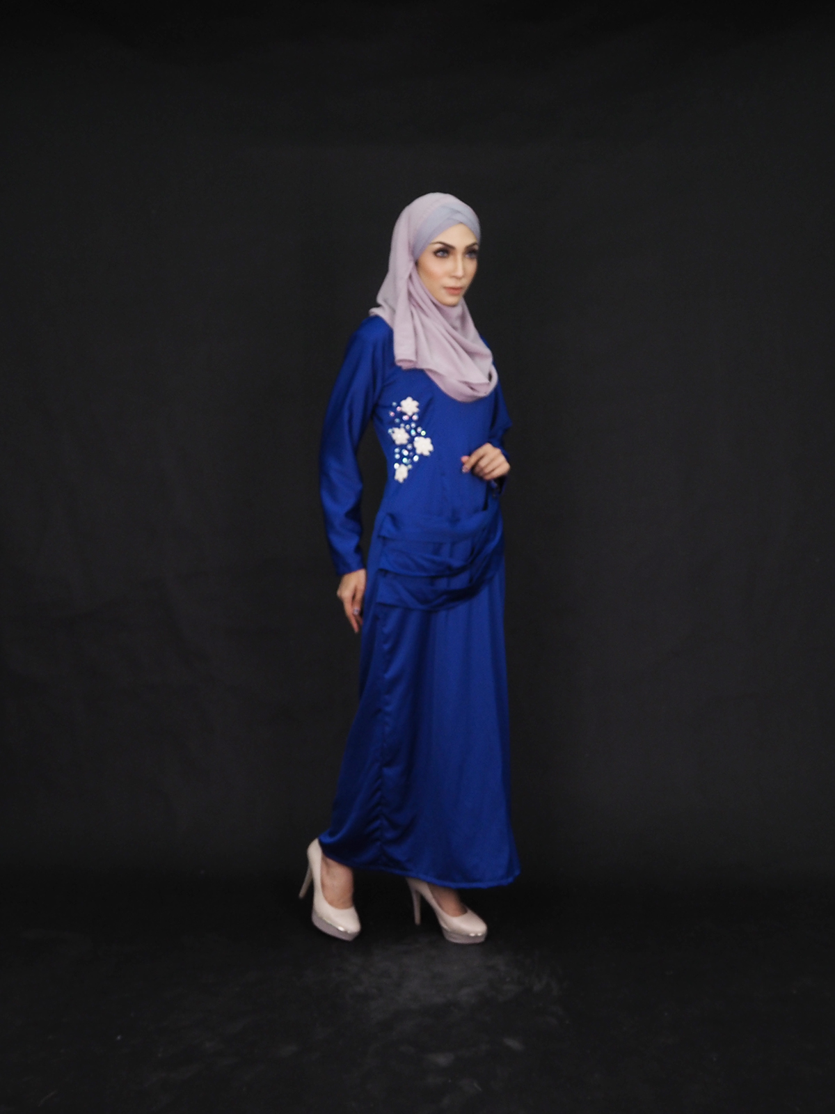 SW4246 Jubah (PLUS SIZE) Blue