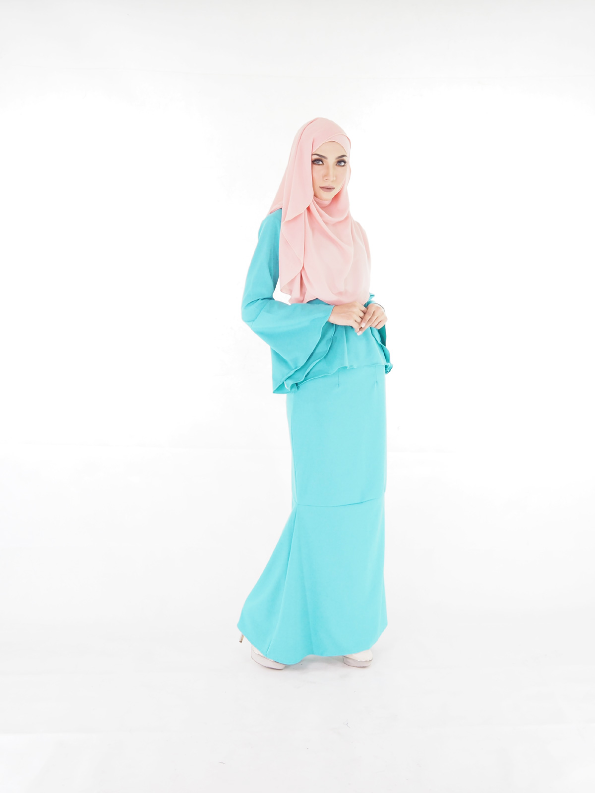 SW4247 Baju Kurung (PLUS SIZE) Turquoise