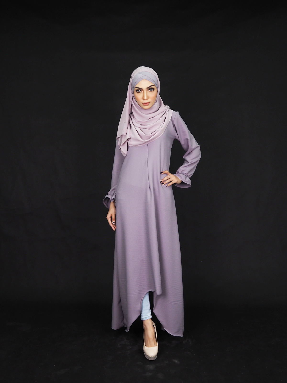 SW4248 Jubah (PLUS SIZE) Grey