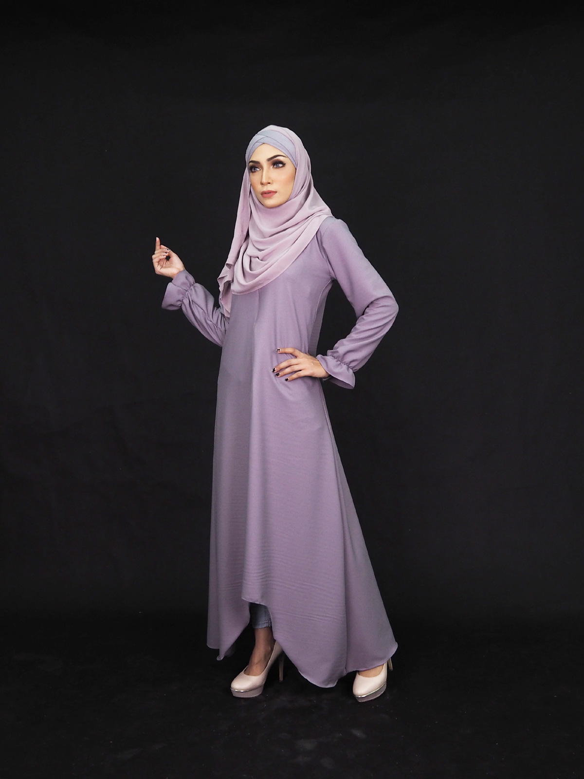 SW4248 Jubah (PLUS SIZE) Grey