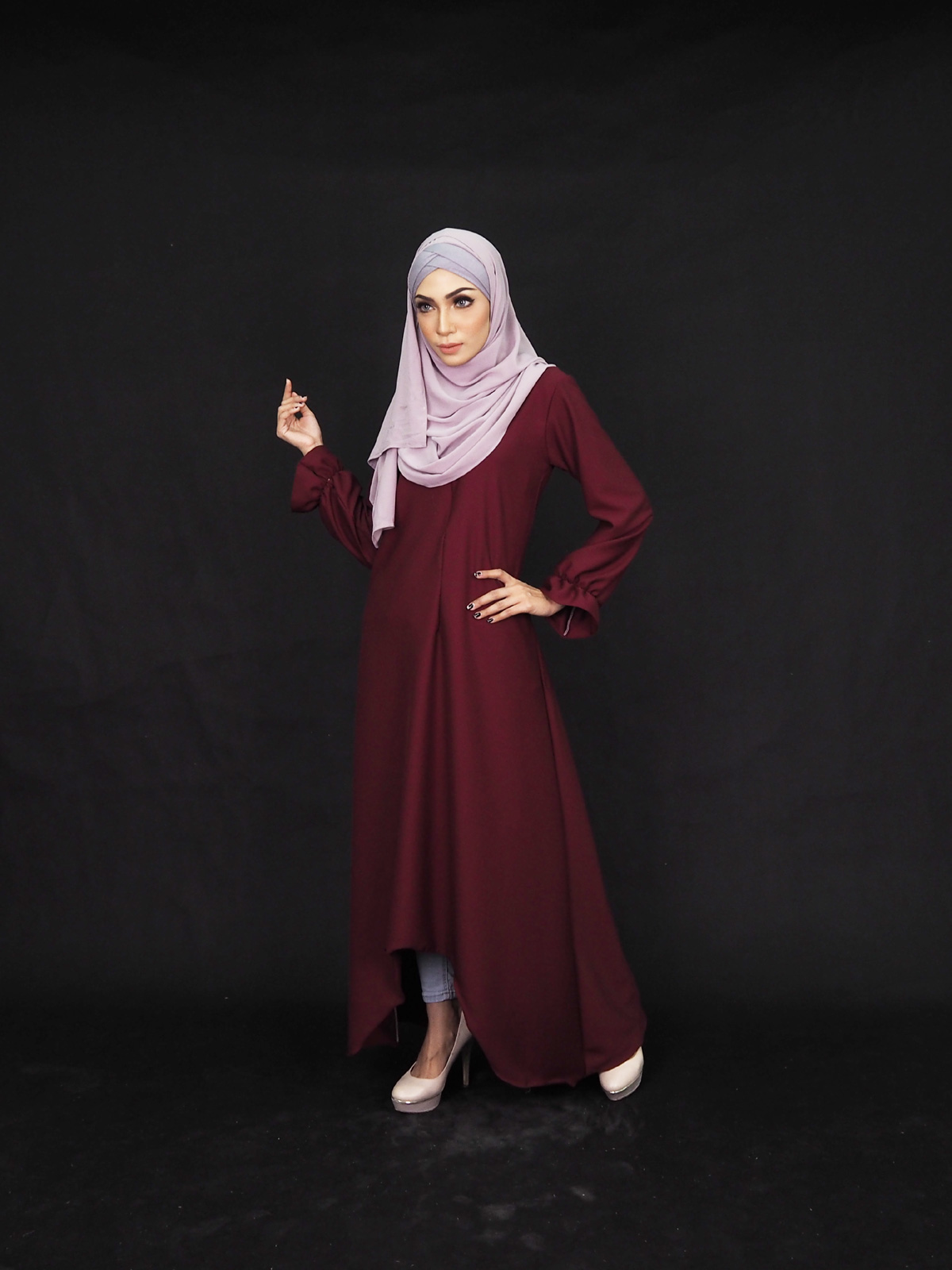 SW4248 Jubah (PLUS SIZE) Maroon