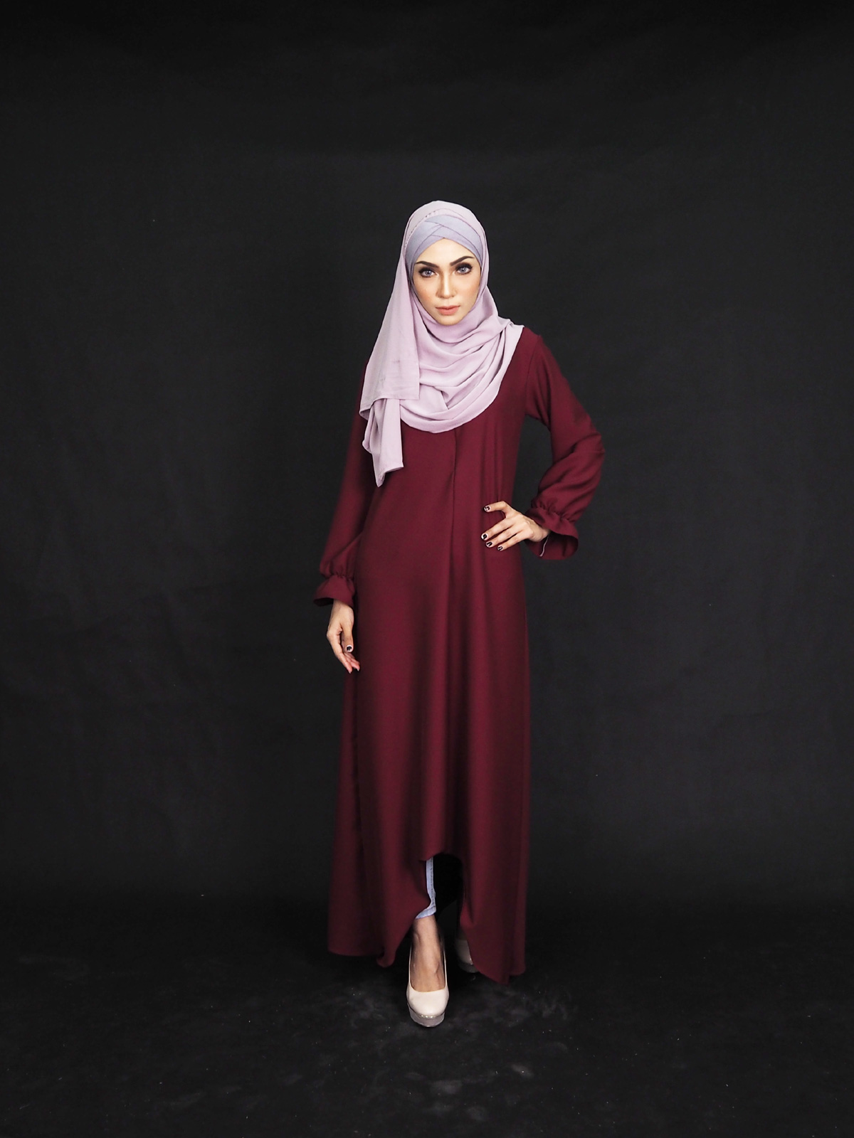 SW4248 Jubah (PLUS SIZE) Maroon