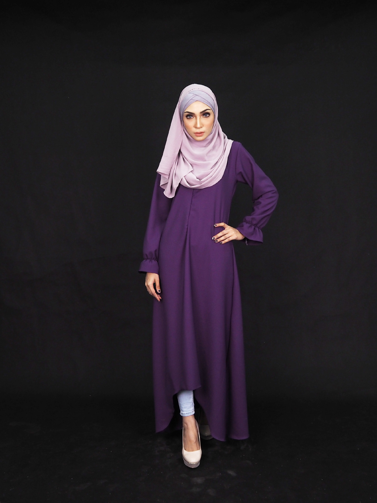 SW4248 Jubah (PLUS SIZE) Purple