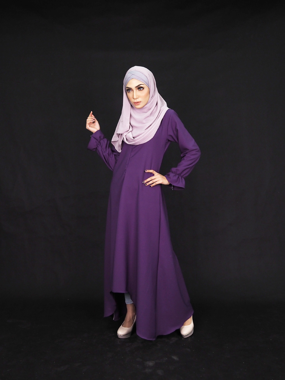 SW4248 Jubah (PLUS SIZE) Purple