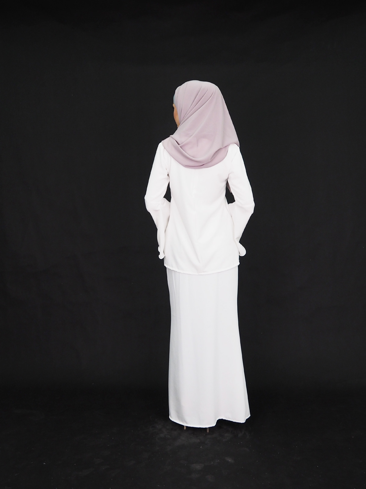 SW4249 Baju Kurung (PLUS SIZE) White