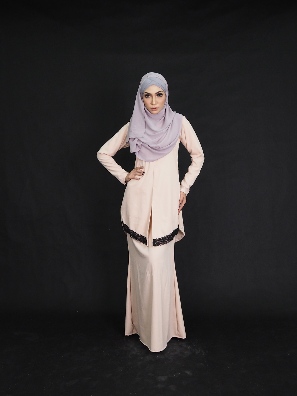 SW4250 Baju Kurung (PLUS SIZE) Cream