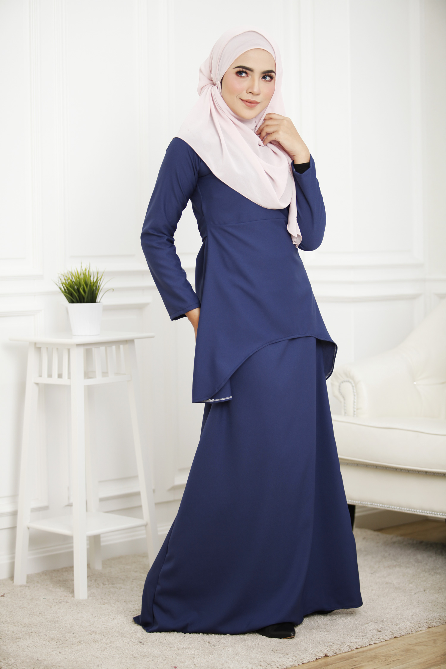 SW4254 Baju Kurung (MATERNITY) Dark Blue