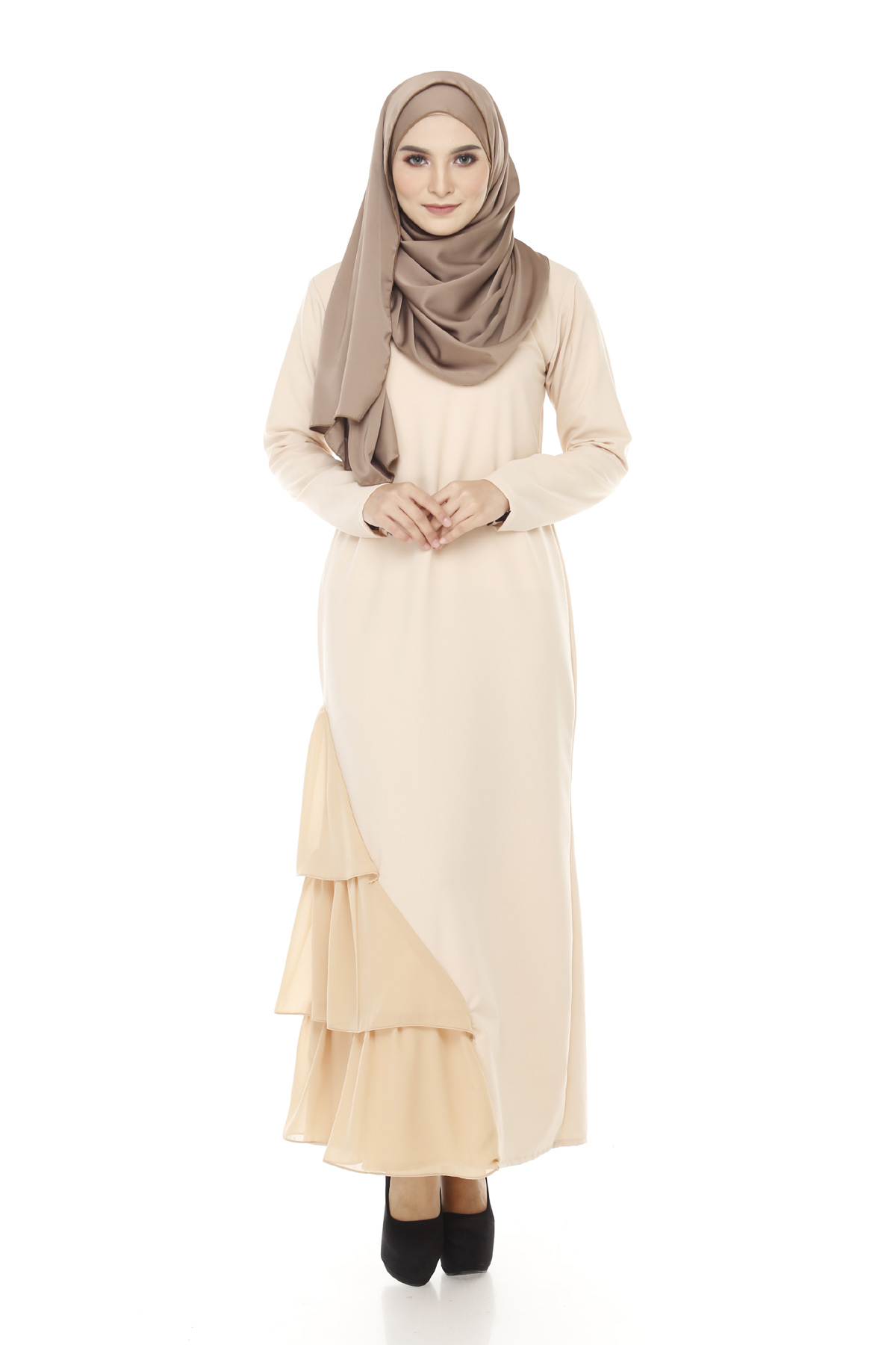 SW4256 Chiffon Dress (MATERNITY) Cream