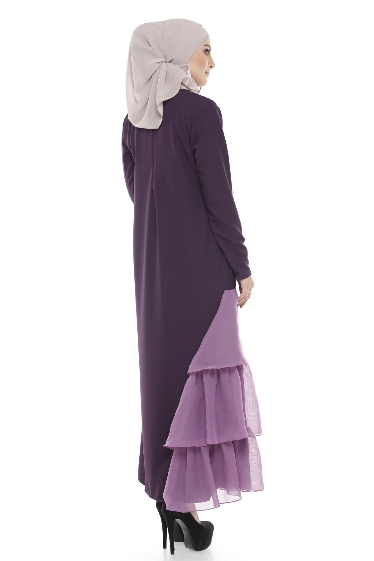 SW4256 Chiffon Dress (MATERNITY) Purple