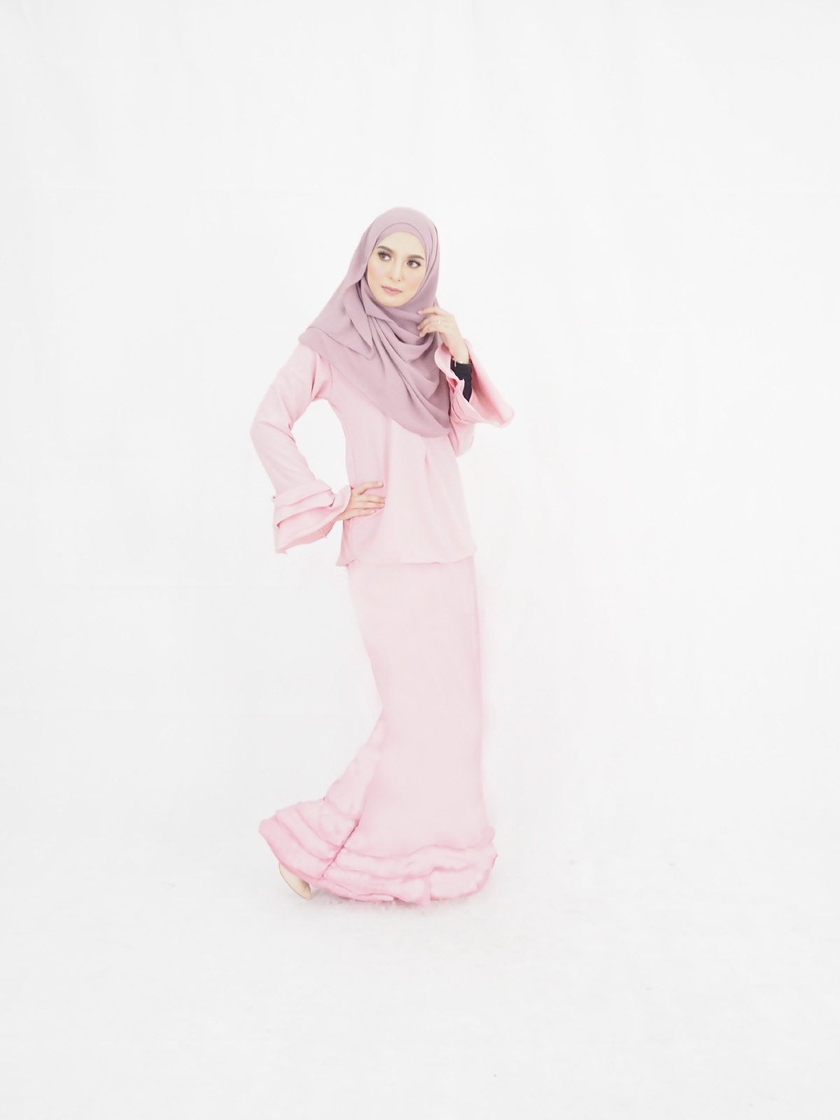 SW4261 Baju Kurung (PLUS SIZE) Pink