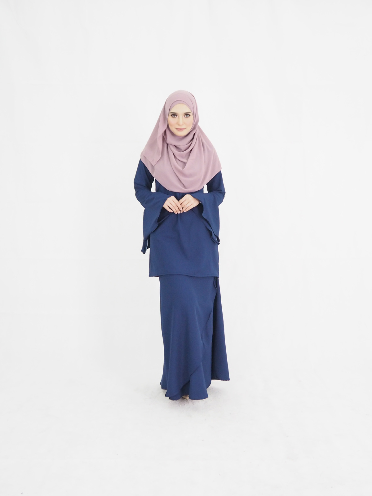 SW4263 Baju Kurung (PLUS SIZE) Dark Blue