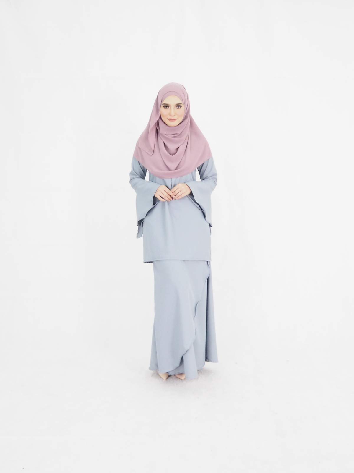 SW4263 Baju Kurung (PLUS SIZE) Grey