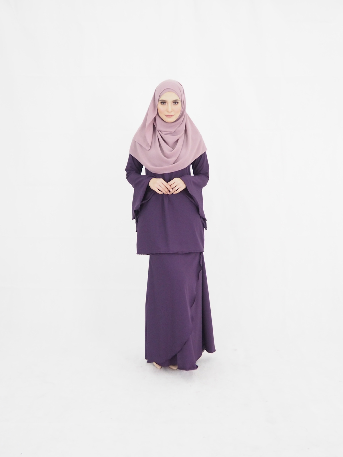 SW4263 Baju Kurung (PLUS SIZE) Purple