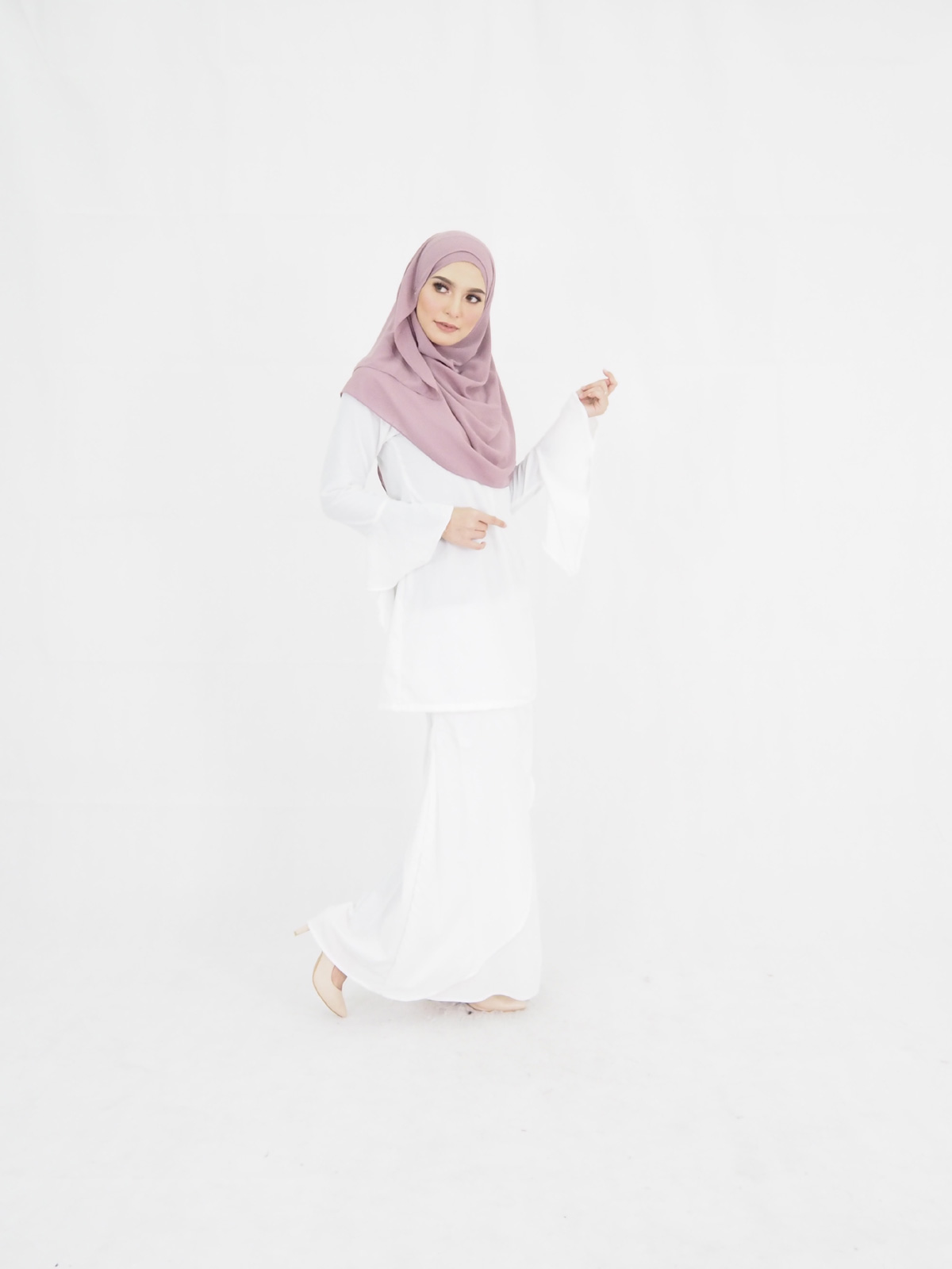 SW4263 Baju Kurung (PLUS SIZE) White