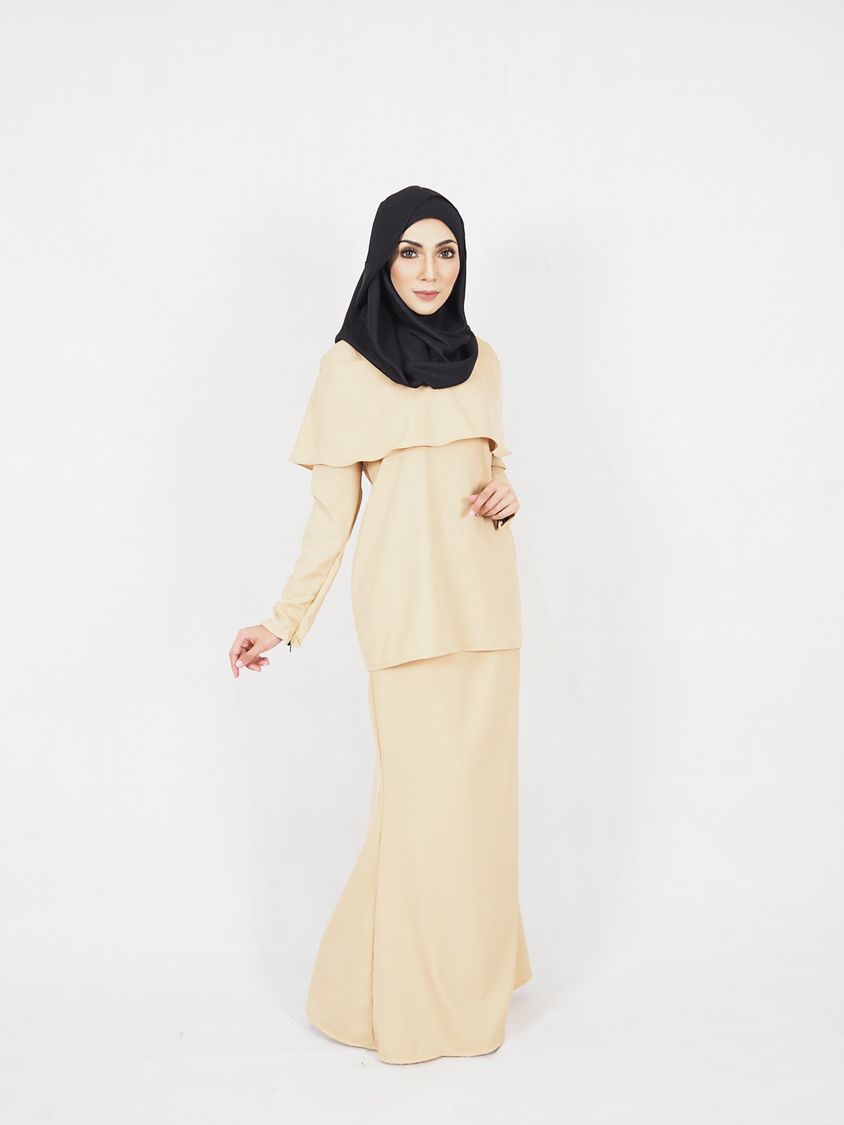 SW4265 Baju Kurung Dark Brown