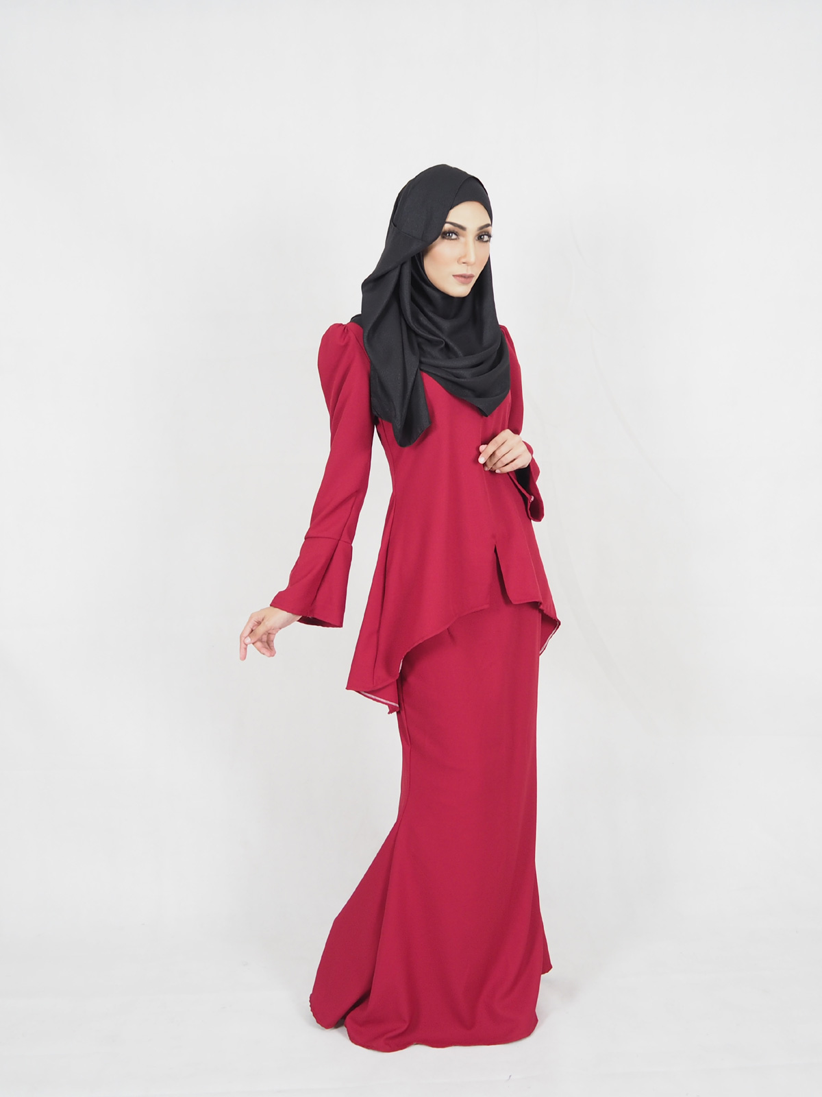SW4266 Baju Kurung Maroon