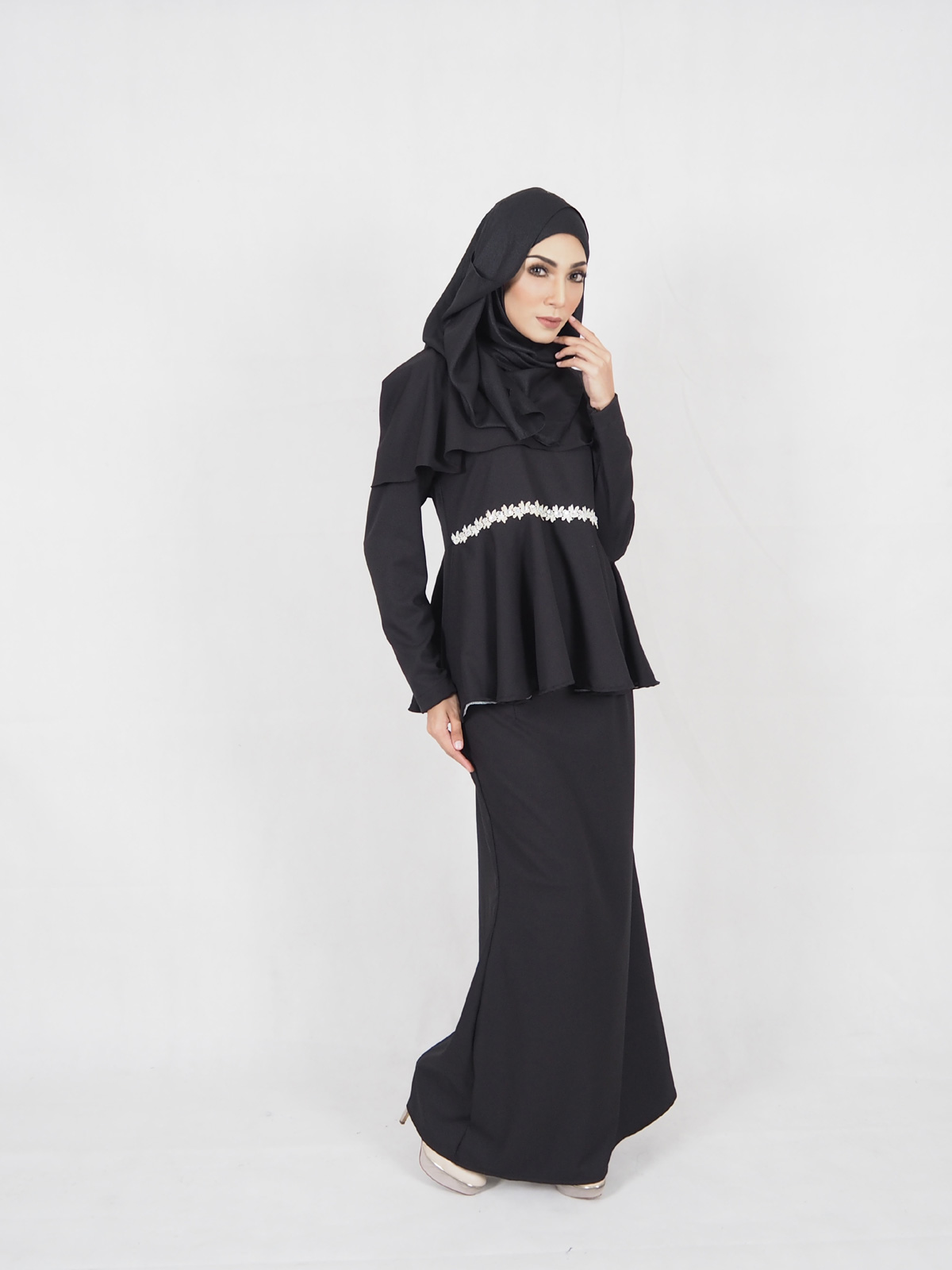 SW4269 Baju Kurung Black