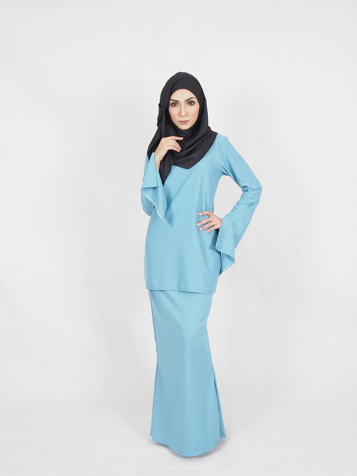 SW4276 Fashion Baju Kurung Blue