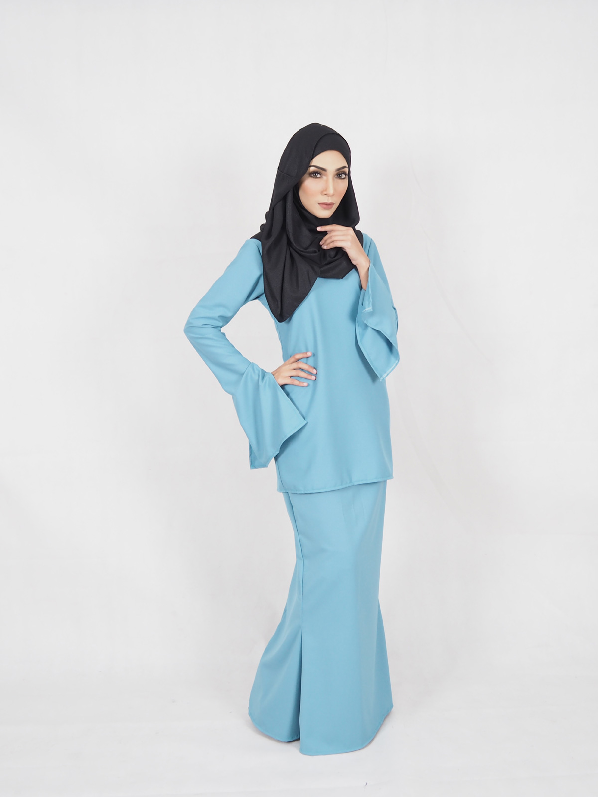 SW4276 Fashion Baju Kurung Blue