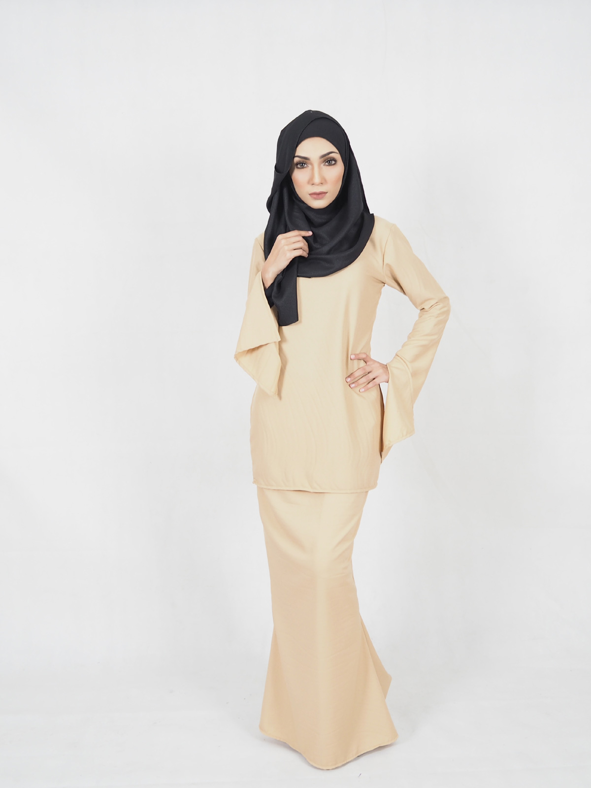 SW4277 Baju Kurung (PLUS SIZE) Dark Brown