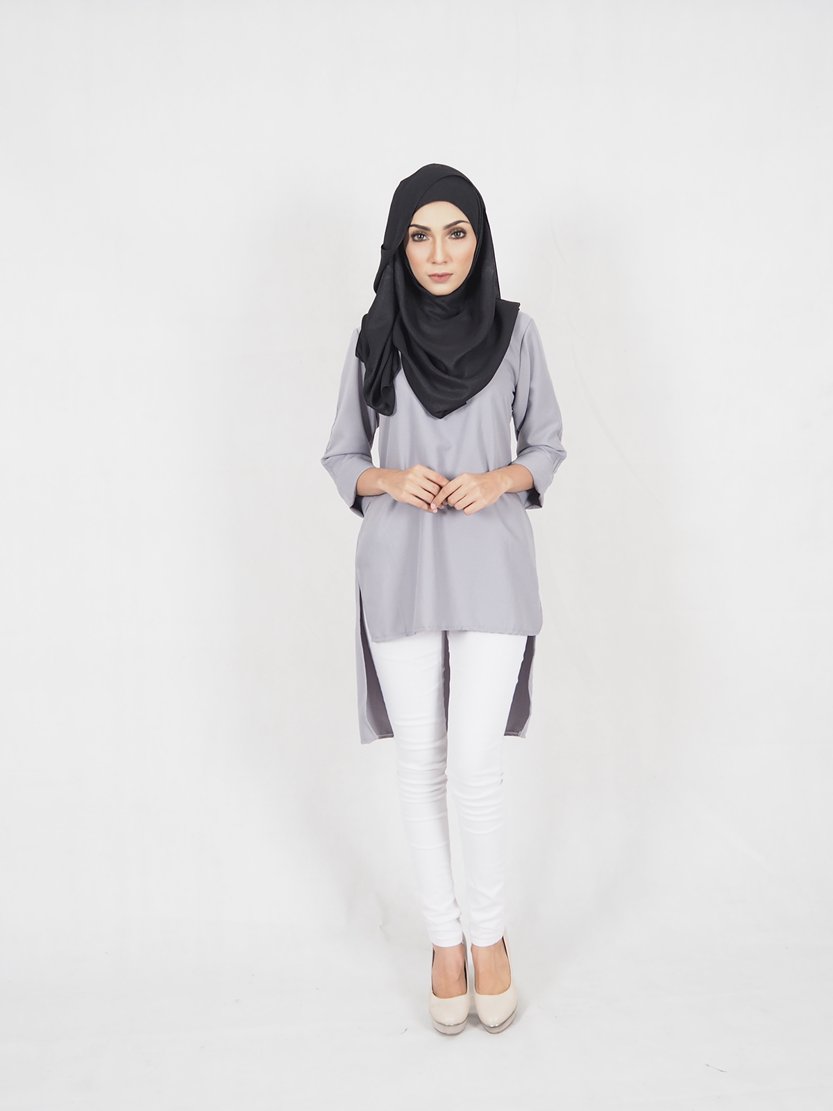 SW4279 Fashion Blouse Grey
