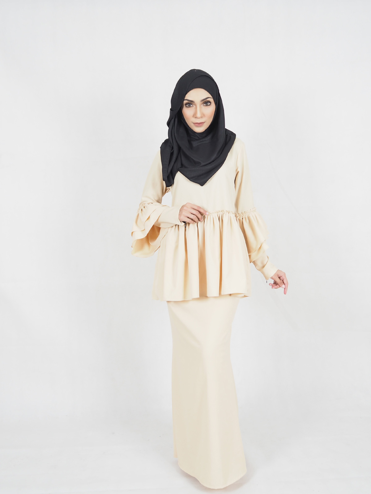 SW4281 Baju Kurung (PLUS SIZE) Cream