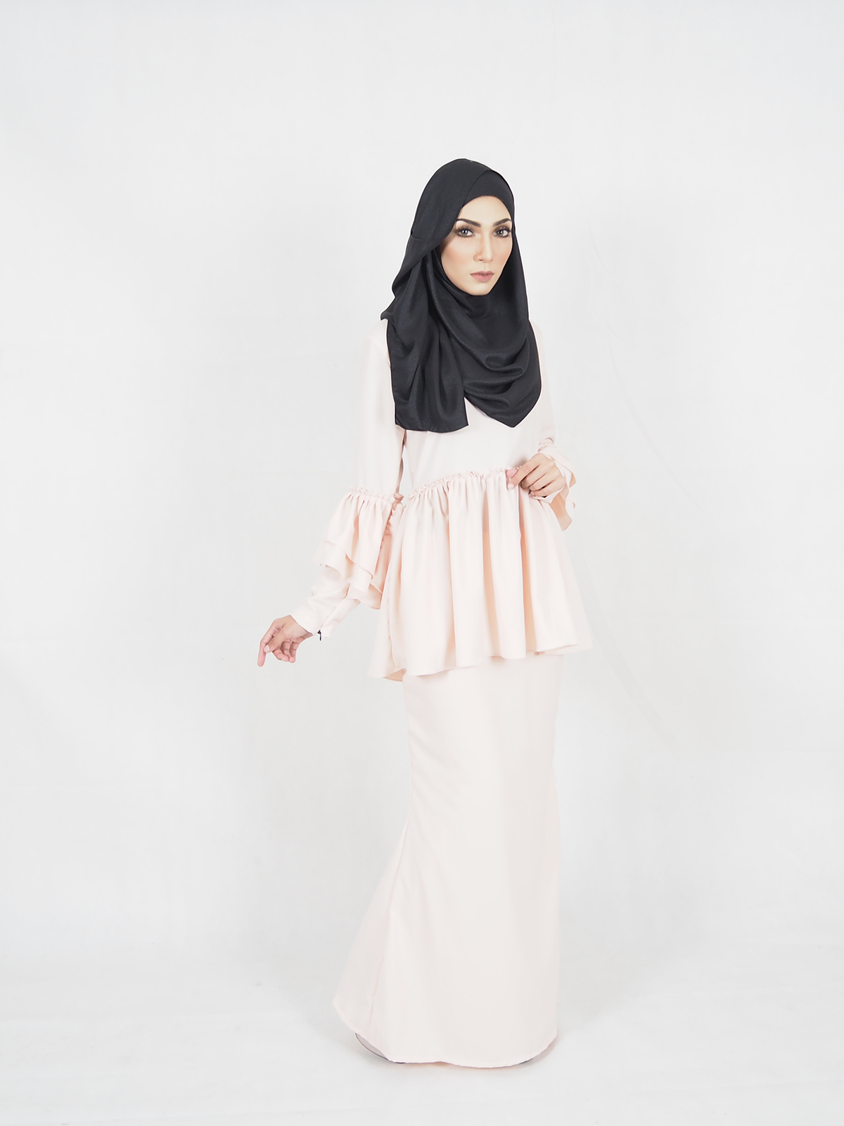 SW4281 Baju Kurung (PLUS SIZE) Peach