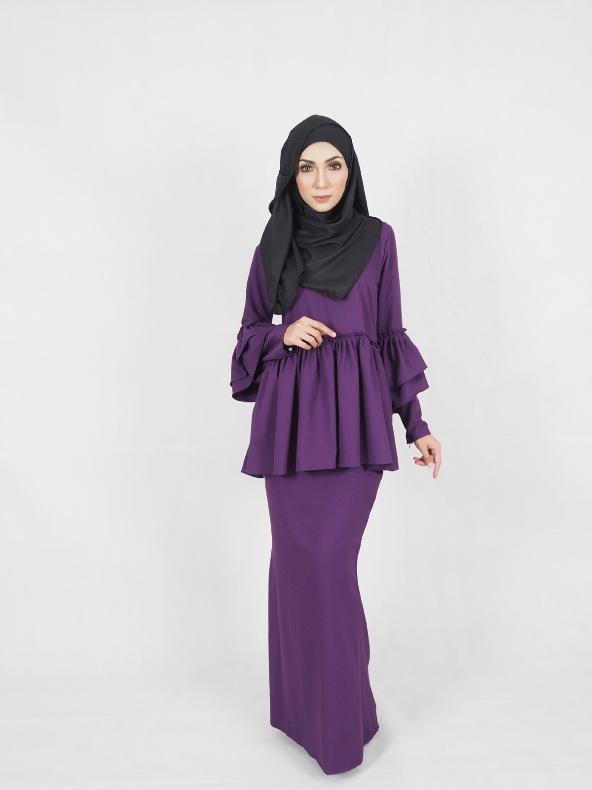SW4281 Baju Kurung (PLUS SIZE) Purple
