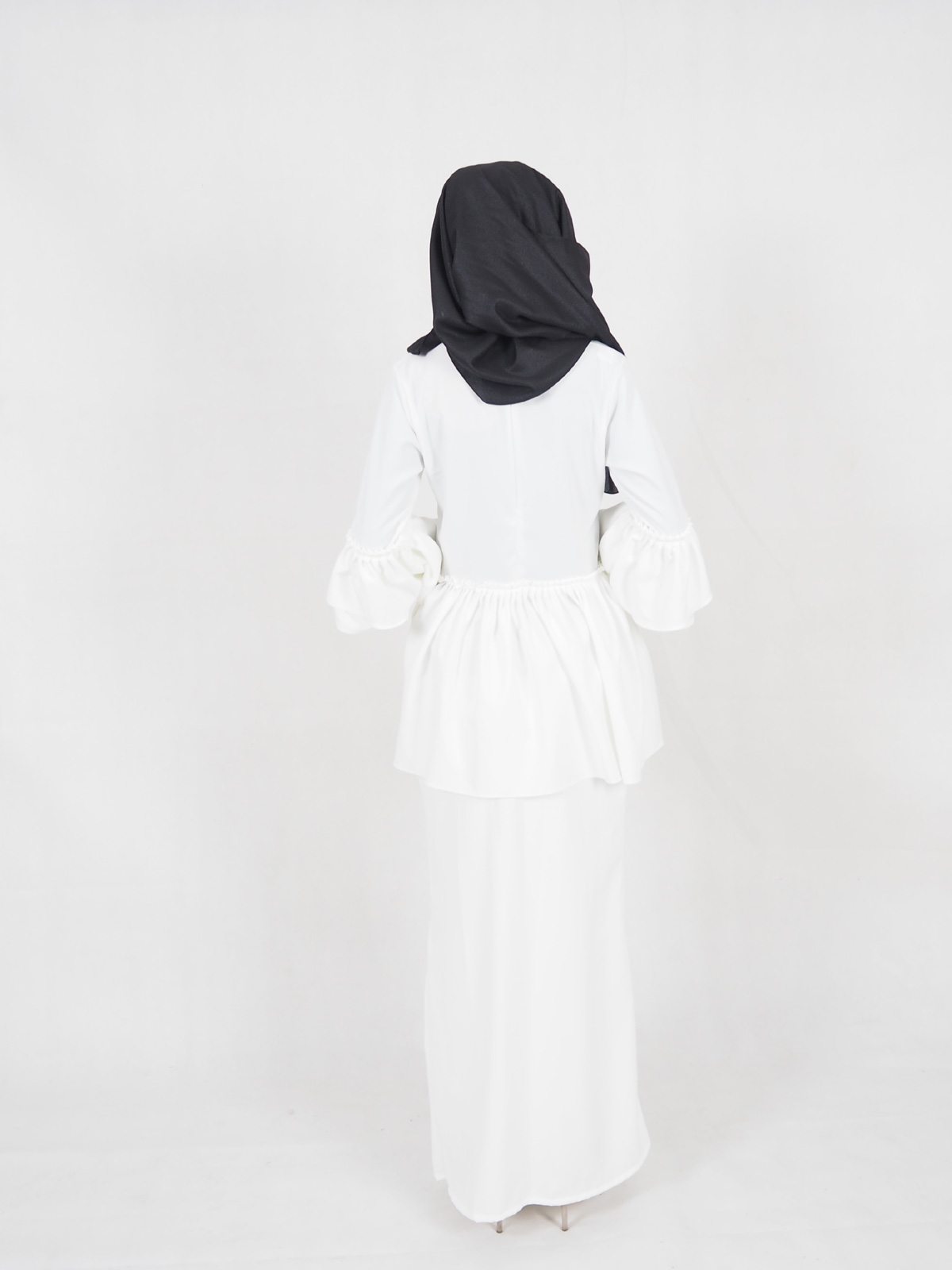 SW4281 Baju Kurung (PLUS SIZE) White